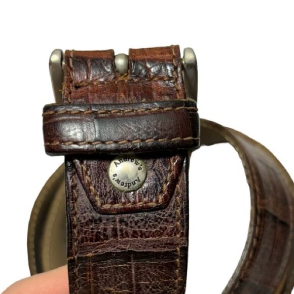 Vera Pelle Belt Genuine Leather Made in Italy 100/40 Dania for Andrew’s - Picture 2 of 8